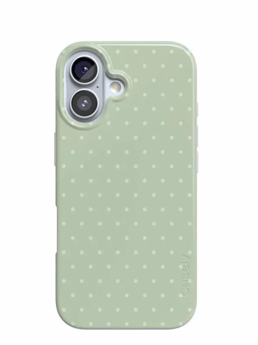 Casely Sage Green Polka Dot iPhone 17 Case — Slim Protective Cover